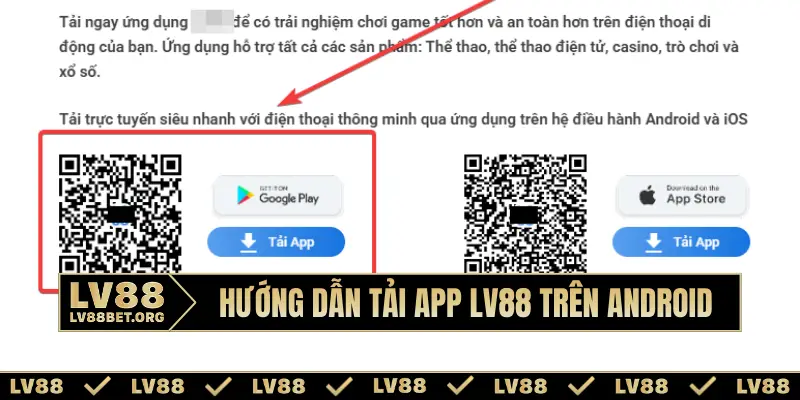 Hướng dẫn tải app LV88 trên Android